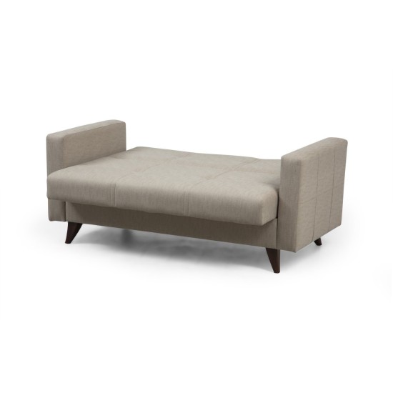 2-Seat Sofa-Bed Polya - Beige Beige Atelier del Sofa 2-Seat Sofa-Bed Polya - Beige Beige