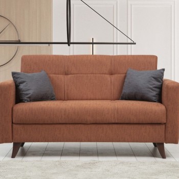 2-Seat Sofa-Bed Polya - Tile Red Tile Red