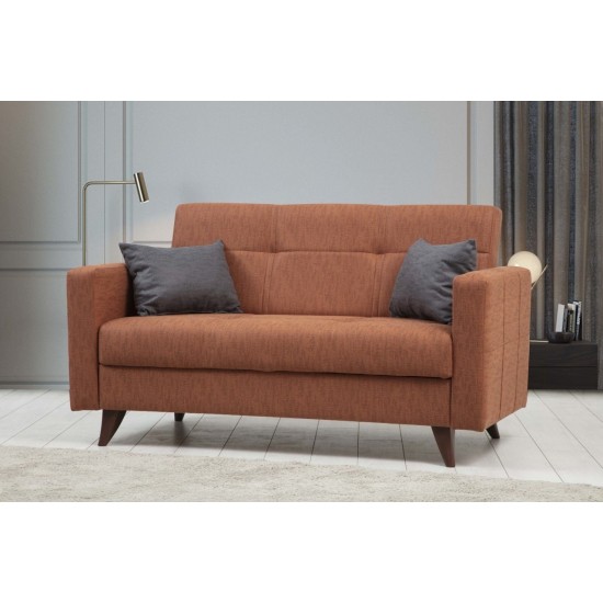 Atelier del Sofa 2-Seat Sofa-Bed Polya - Tile Red Tile Red