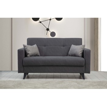 2-Seat Sofa-Bed Polya - Dark Grey Dark Grey