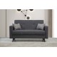 2-Seat Sofa-Bed Polya - Dark Grey Dark Grey Atelier del Sofa 2-Seat Sofa-Bed Polya - Dark Grey Dark Grey