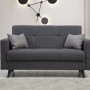 2-Seat Sofa-Bed Polya - Dark Grey Dark Grey