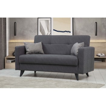 2-Seat Sofa-Bed Polya - Dark Grey Dark Grey