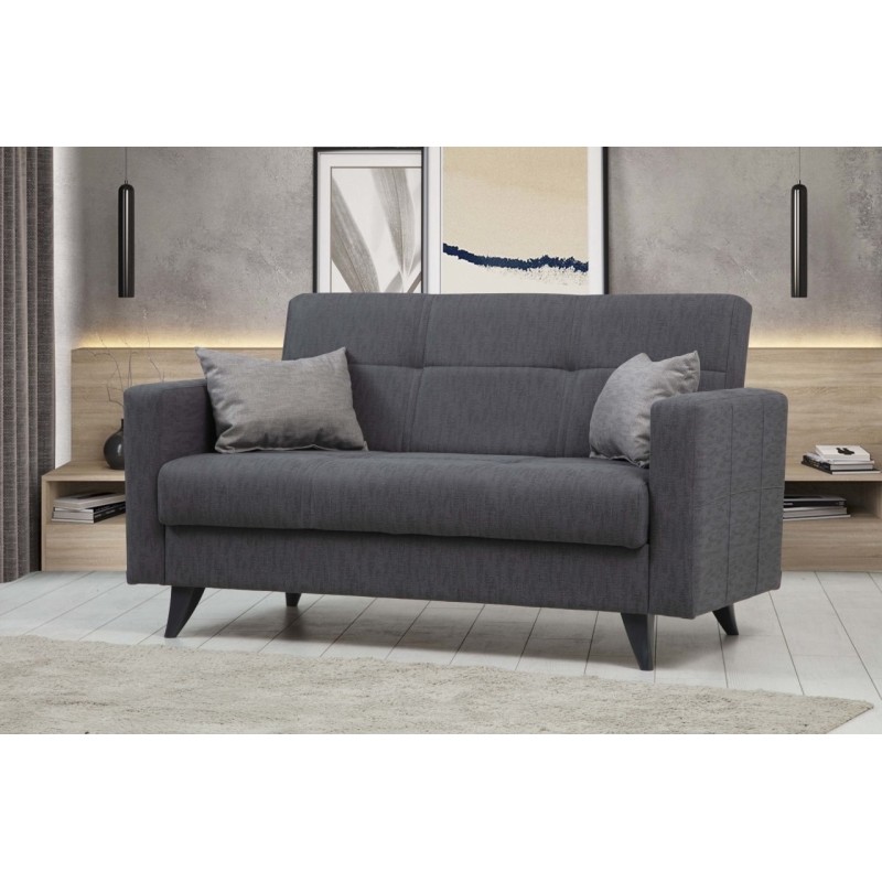 Atelier del Sofa 2-Seat Sofa-Bed Polya - Dark Grey Dark Grey