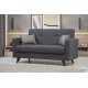 2-Seat Sofa-Bed Polya - Dark Grey Dark Grey Atelier del Sofa 2-Seat Sofa-Bed Polya - Dark Grey Dark Grey