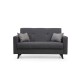 2-Seat Sofa-Bed Polya - Dark Grey Dark Grey Atelier del Sofa 2-Seat Sofa-Bed Polya - Dark Grey Dark Grey