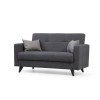 Atelier del Sofa 2-Seat Sofa-Bed Polya - Dark Grey Dark Grey
