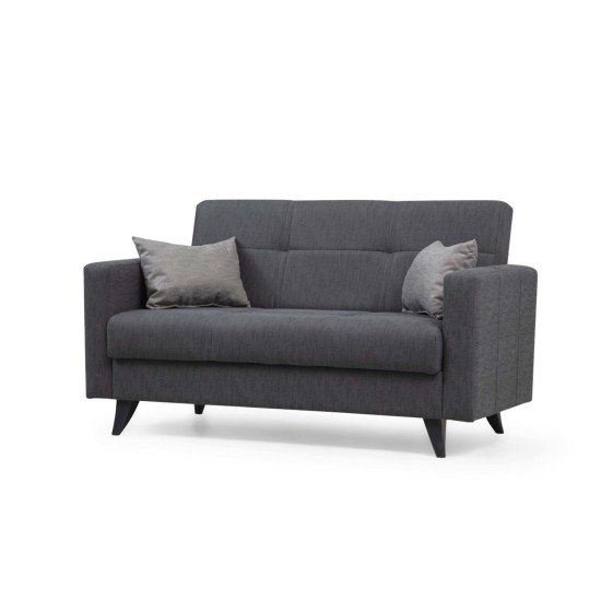 2-Seat Sofa-Bed Polya - Dark Grey Dark Grey Atelier del Sofa 2-Seat Sofa-Bed Polya - Dark Grey Dark Grey