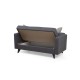 2-Seat Sofa-Bed Polya - Dark Grey Dark Grey Atelier del Sofa 2-Seat Sofa-Bed Polya - Dark Grey Dark Grey