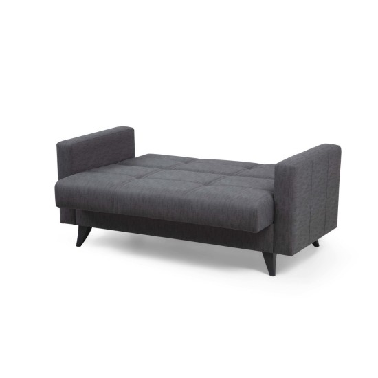 2-Seat Sofa-Bed Polya - Dark Grey Dark Grey Atelier del Sofa 2-Seat Sofa-Bed Polya - Dark Grey Dark Grey
