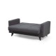 2-Seat Sofa-Bed Polya - Dark Grey Dark Grey Atelier del Sofa 2-Seat Sofa-Bed Polya - Dark Grey Dark Grey