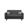 Atelier del Sofa 2-Seat Sofa-Bed Polya - Dark Grey Dark Grey