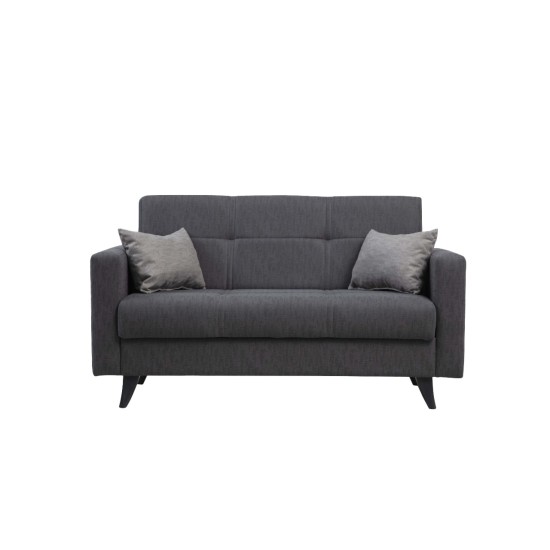2-Seat Sofa-Bed Polya - Dark Grey Dark Grey Atelier del Sofa 2-Seat Sofa-Bed Polya - Dark Grey Dark Grey