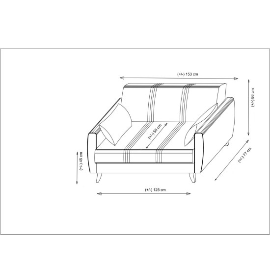 Atelier del Sofa 2-Seat Sofa-Bed Zaden - Beige Beige