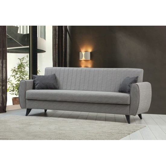 3-Seat Sofa-Bed Alkon - Light Grey Light Grey 3-Seat Sofa-Bed Alkon - Light Grey Light Grey