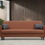 3-Seat Sofa-Bed Alkon - Tile Red Tile Red