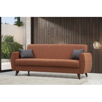 3-Seat Sofa-Bed Alkon - Tile Red Tile Red