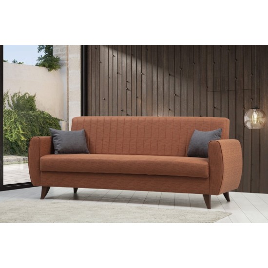 3-Seat Sofa-Bed Alkon - Tile Red Tile Red 3-Seat Sofa-Bed Alkon - Tile Red Tile Red