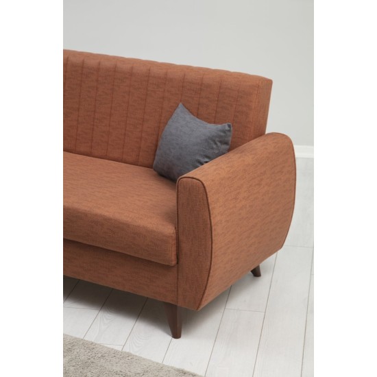 3-Seat Sofa-Bed Alkon - Tile Red Tile Red 3-Seat Sofa-Bed Alkon - Tile Red Tile Red