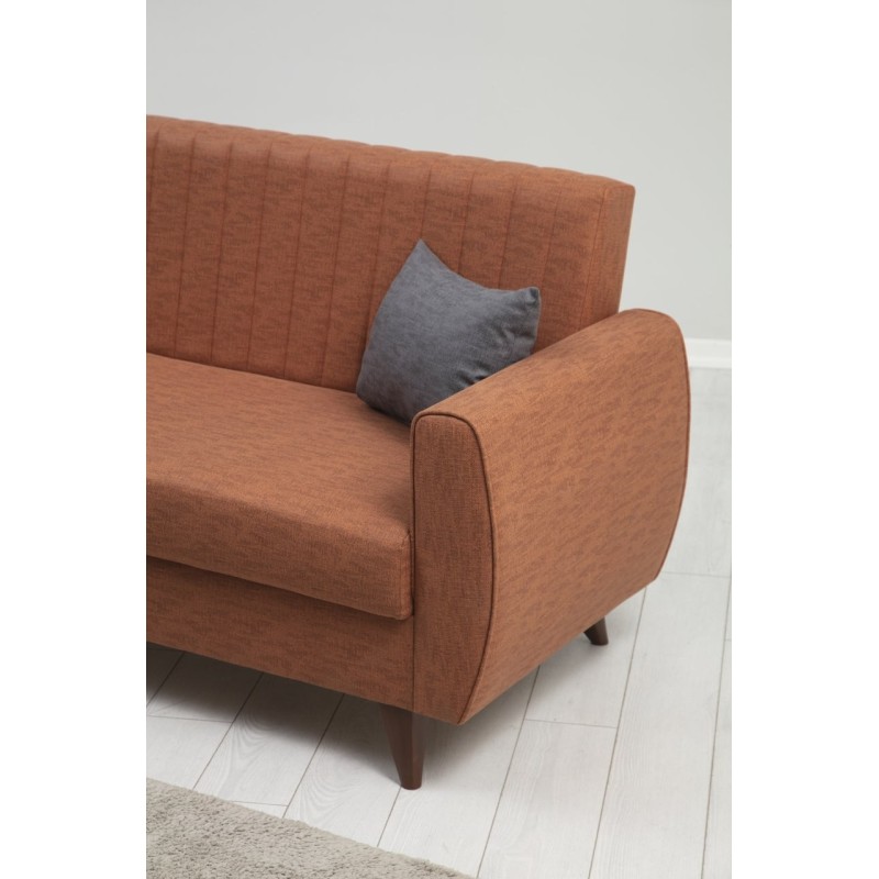 3-Seat Sofa-Bed Alkon - Tile Red Tile Red