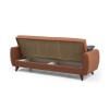 3-Seat Sofa-Bed Alkon - Tile Red Tile Red