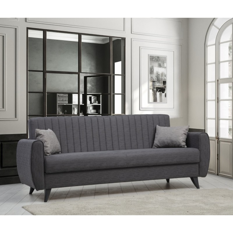 Atelier del Sofa 3-Seat Sofa-Bed Alkon - Dark Grey Dark Grey