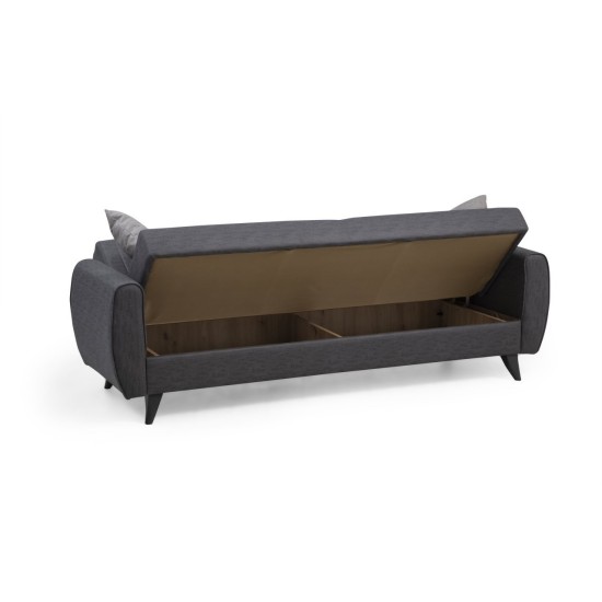 Atelier del Sofa 3-Seat Sofa-Bed Alkon - Dark Grey Dark Grey