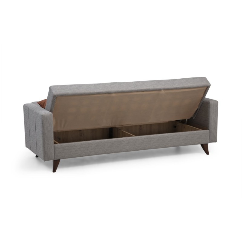 3-Seat Sofa-Bed Polya - Light Grey Light Grey