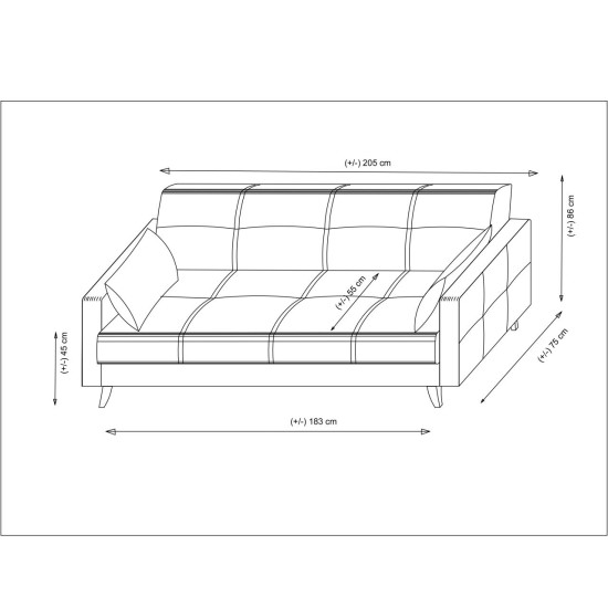 3-Seat Sofa-Bed Polya - Beige Beige Atelier del Sofa 3-Seat Sofa-Bed Polya - Beige Beige