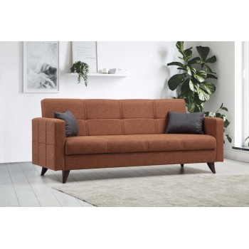 3-Seat Sofa-Bed Polya - Tile Red Tile Red