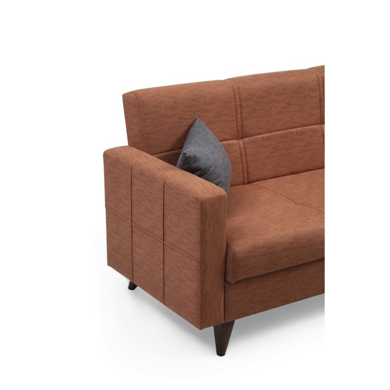 3-Seat Sofa-Bed Polya - Tile Red Tile Red