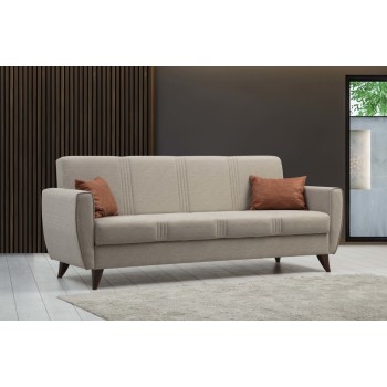 3-Seat Sofa-Bed Zaden - Beige Beige