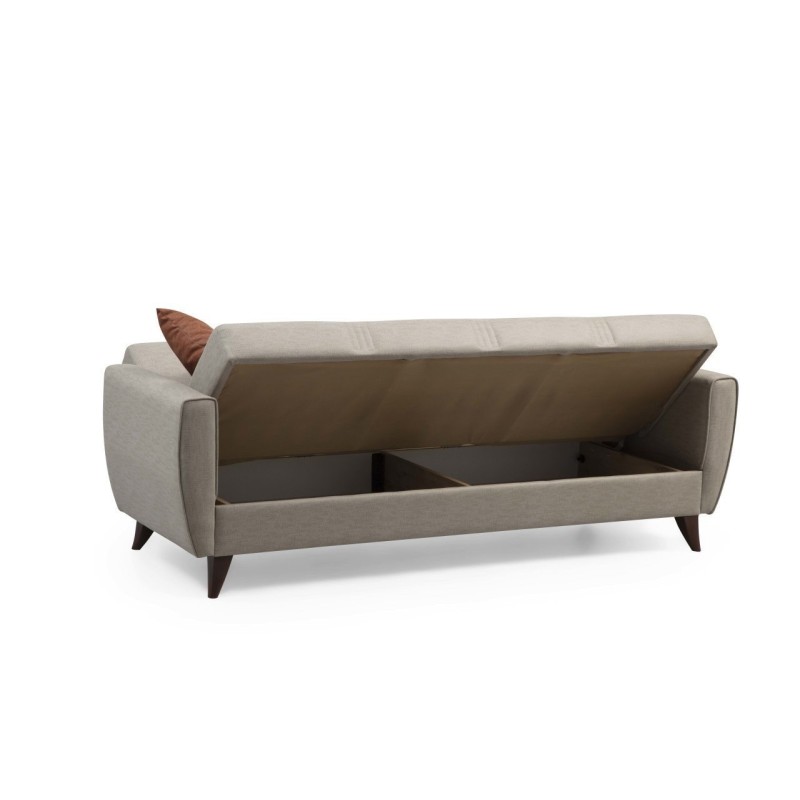 3-Seat Sofa-Bed Zaden - Beige Beige
