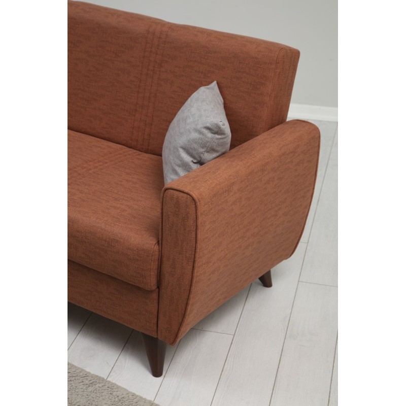 3-Seat Sofa-Bed Zaden - Tile Red Tile Red