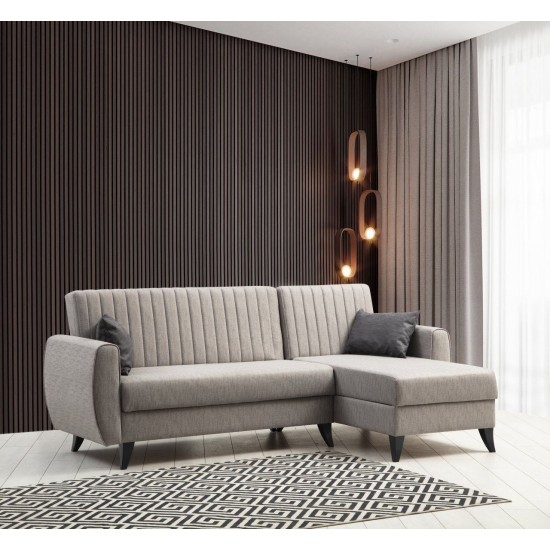 Corner Sofa-Bed Alkon - Light Grey Light Grey Corner Sofa-Bed Alkon - Light Grey Light Grey