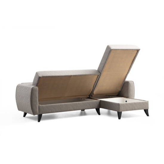Corner Sofa-Bed Alkon - Light Grey Light Grey Corner Sofa-Bed Alkon - Light Grey Light Grey