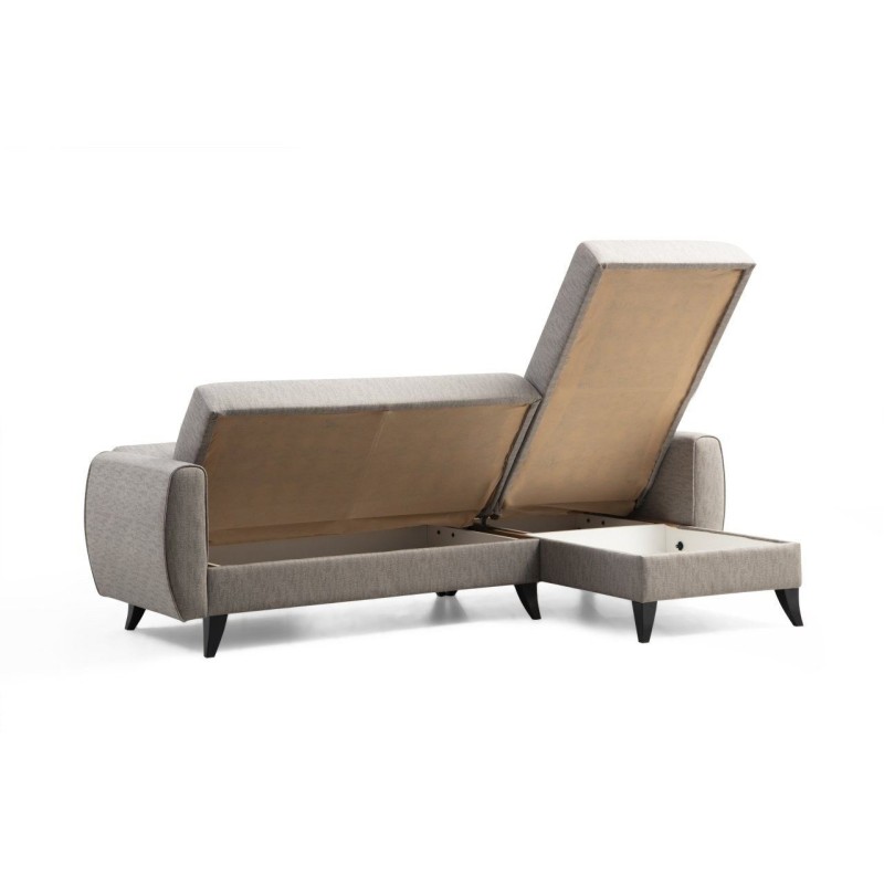 Corner Sofa-Bed Alkon - Light Grey Light Grey