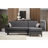 Corner Sofa-Bed Alkon - Dark Grey Dark Grey