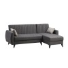 Corner Sofa-Bed Alkon - Dark Grey Dark Grey