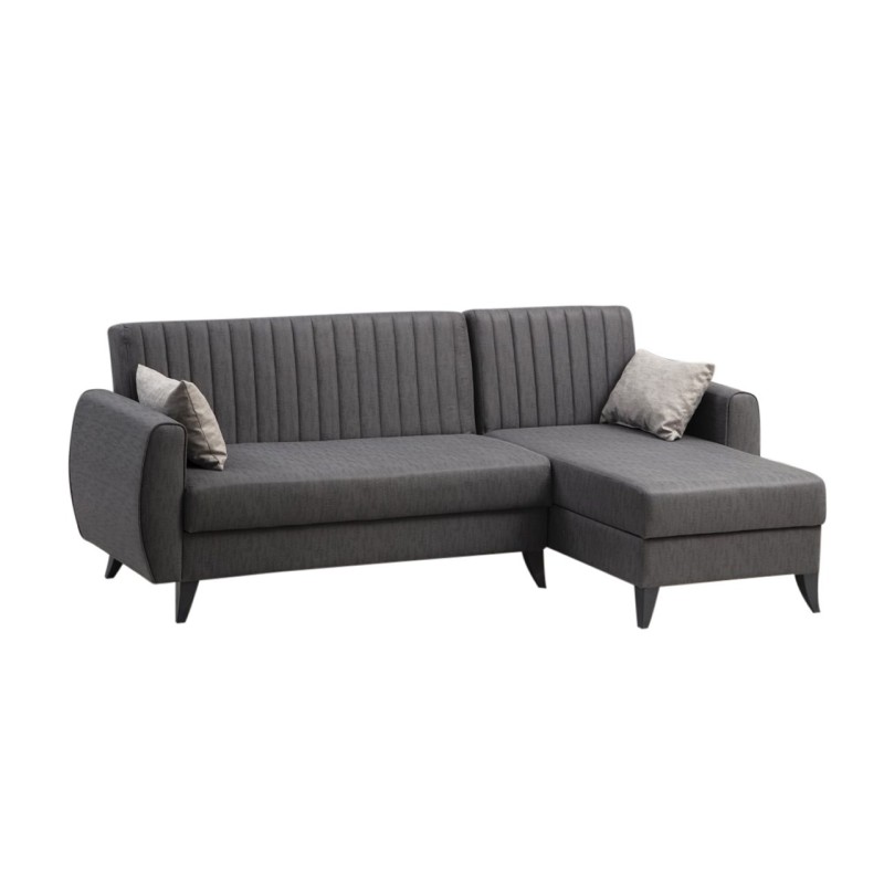 Corner Sofa-Bed Alkon - Dark Grey Dark Grey