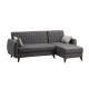 Corner Sofa-Bed Alkon - Dark Grey Dark Grey Corner Sofa-Bed Alkon - Dark Grey Dark Grey