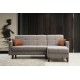 Corner Sofa-Bed Polya - Light Grey Light Grey