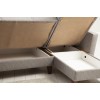 Corner Sofa-Bed Polya - Light Grey Light Grey