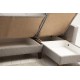 Corner Sofa-Bed Polya - Light Grey Light Grey