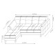 Corner Sofa-Bed Polya - Light Grey Light Grey