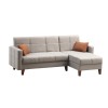 Corner Sofa-Bed Polya - Light Grey Light Grey