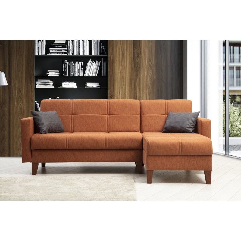 Corner Sofa-Bed Polya - Tile Red Tile Red