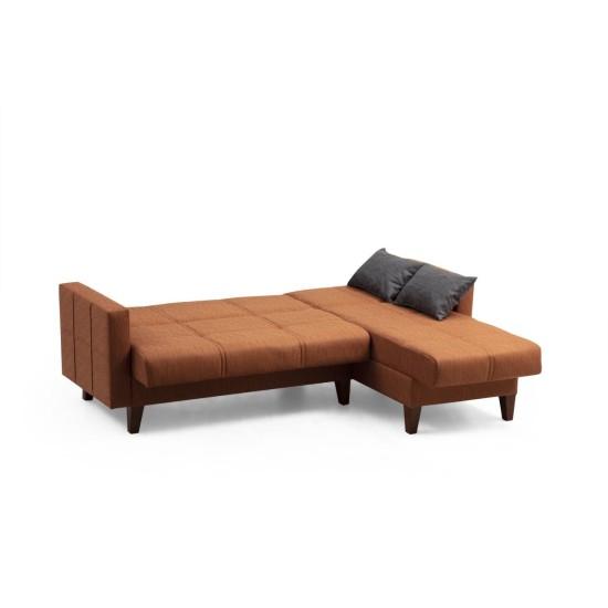 Corner Sofa-Bed Polya - Tile Red Tile Red Corner Sofa-Bed Polya - Tile Red Tile Red