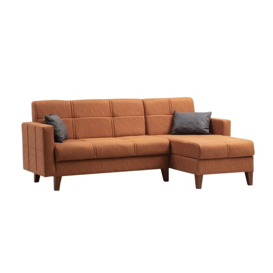 Corner Sofa-Bed Polya - Tile Red Tile Red Corner Sofa-Bed Polya - Tile Red Tile Red