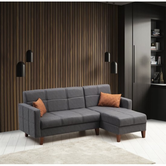 Corner Sofa-Bed Polya - Dark Grey Dark Grey Corner Sofa-Bed Polya - Dark Grey Dark Grey